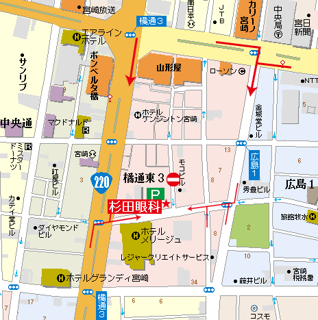 杉田眼科医院　周辺地図